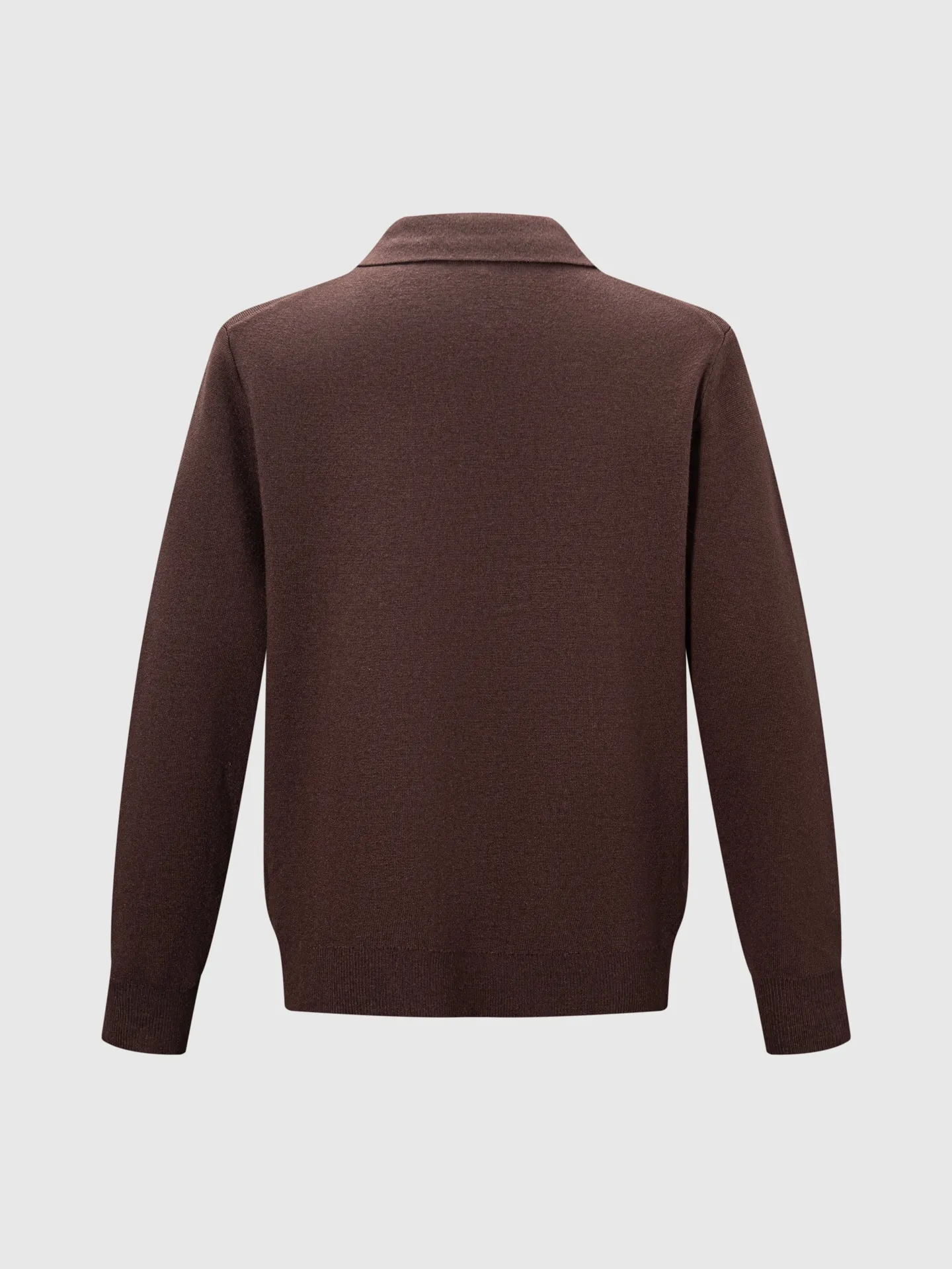 Style No. W 5 LPClassic seagull lapel knitted long sleeves. For fabric composition, see picture 9 for details. Size: M L XL XXL Color: Dark floral brown.